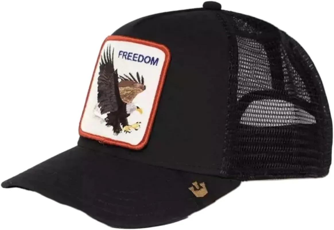 Animal Baseball Cap, Sun Protection mesh Embroidery, Truck Driver Black Panther, Rooster, Lion, Tiger and Eagle Pattern hat