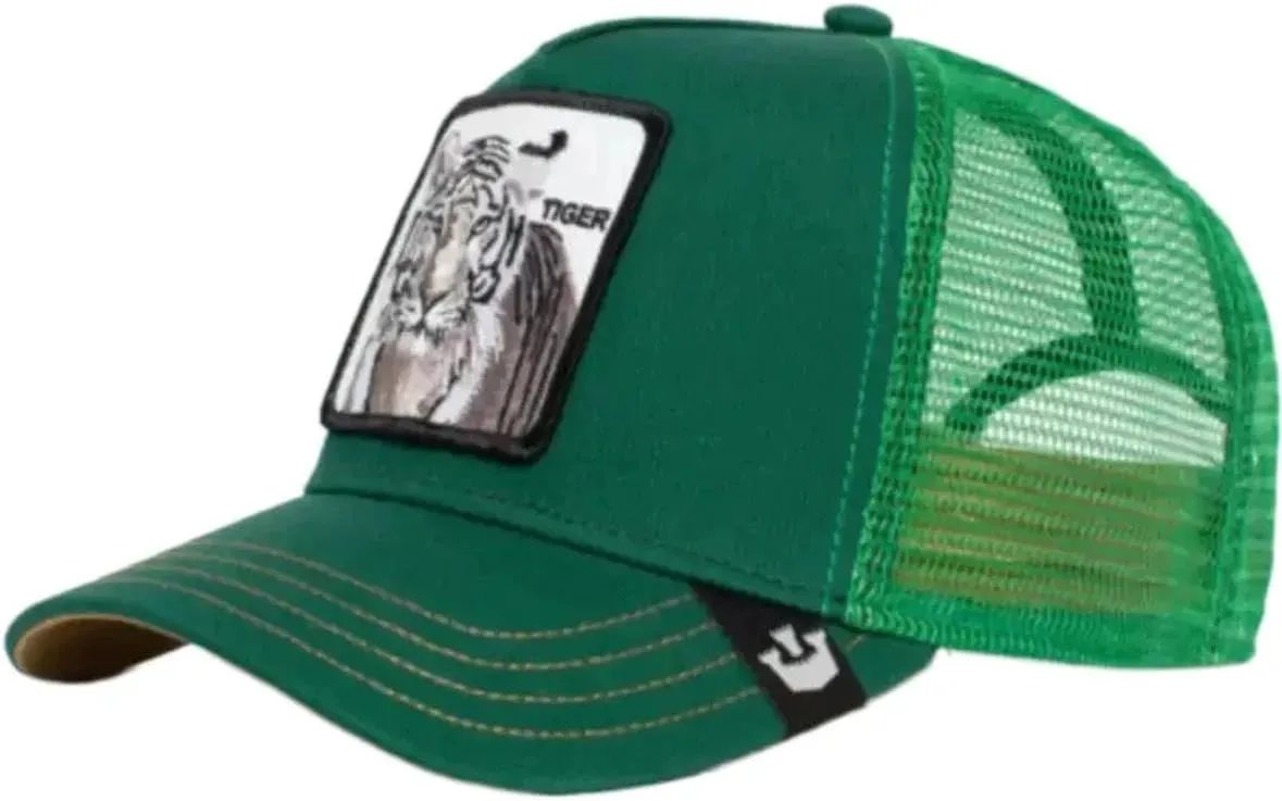 Animal Baseball Cap, Sun Protection mesh Embroidery, Truck Driver Black Panther, Rooster, Lion, Tiger and Eagle Pattern hat