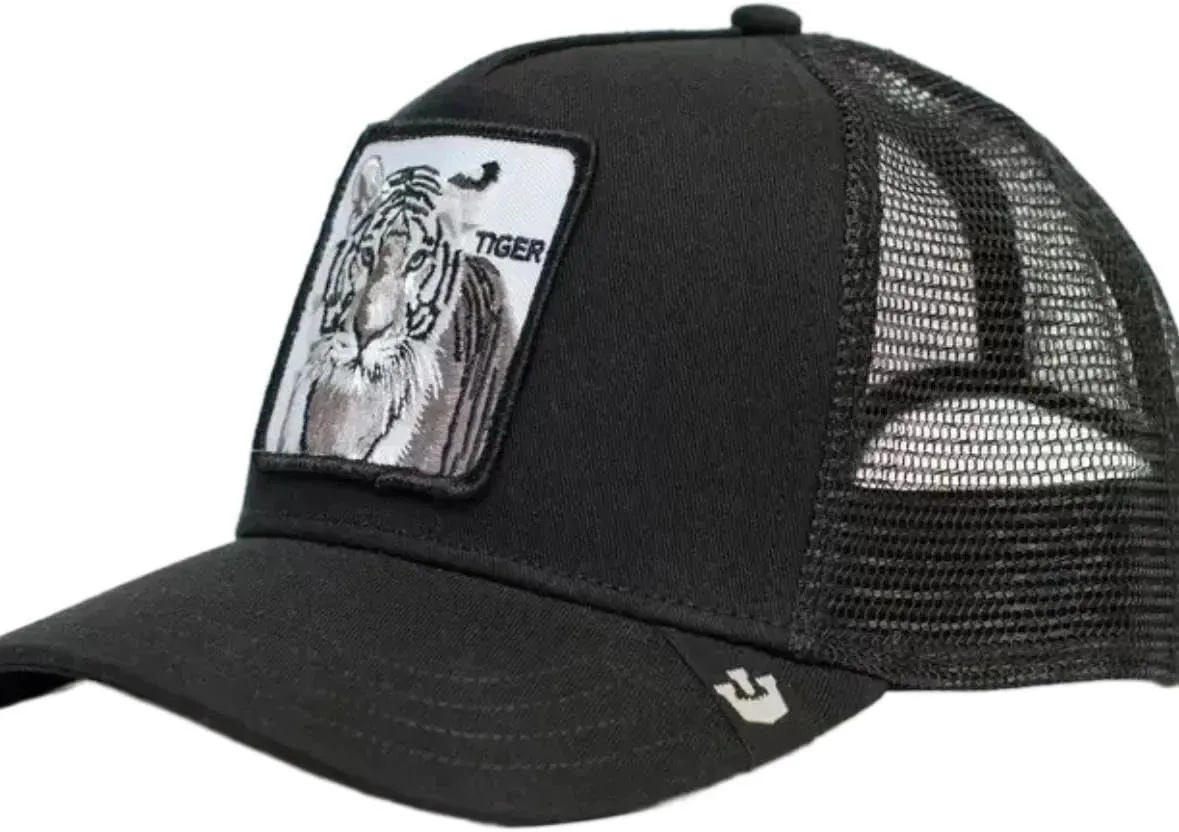 Animal Baseball Cap, Sun Protection mesh Embroidery, Truck Driver Black Panther, Rooster, Lion, Tiger and Eagle Pattern hat