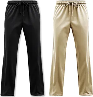 Boys Sweatpants Straight Leg Fit, Boy Athletic Joggers with Open Bottom and Drawstring Pockets for Sports Outdoors