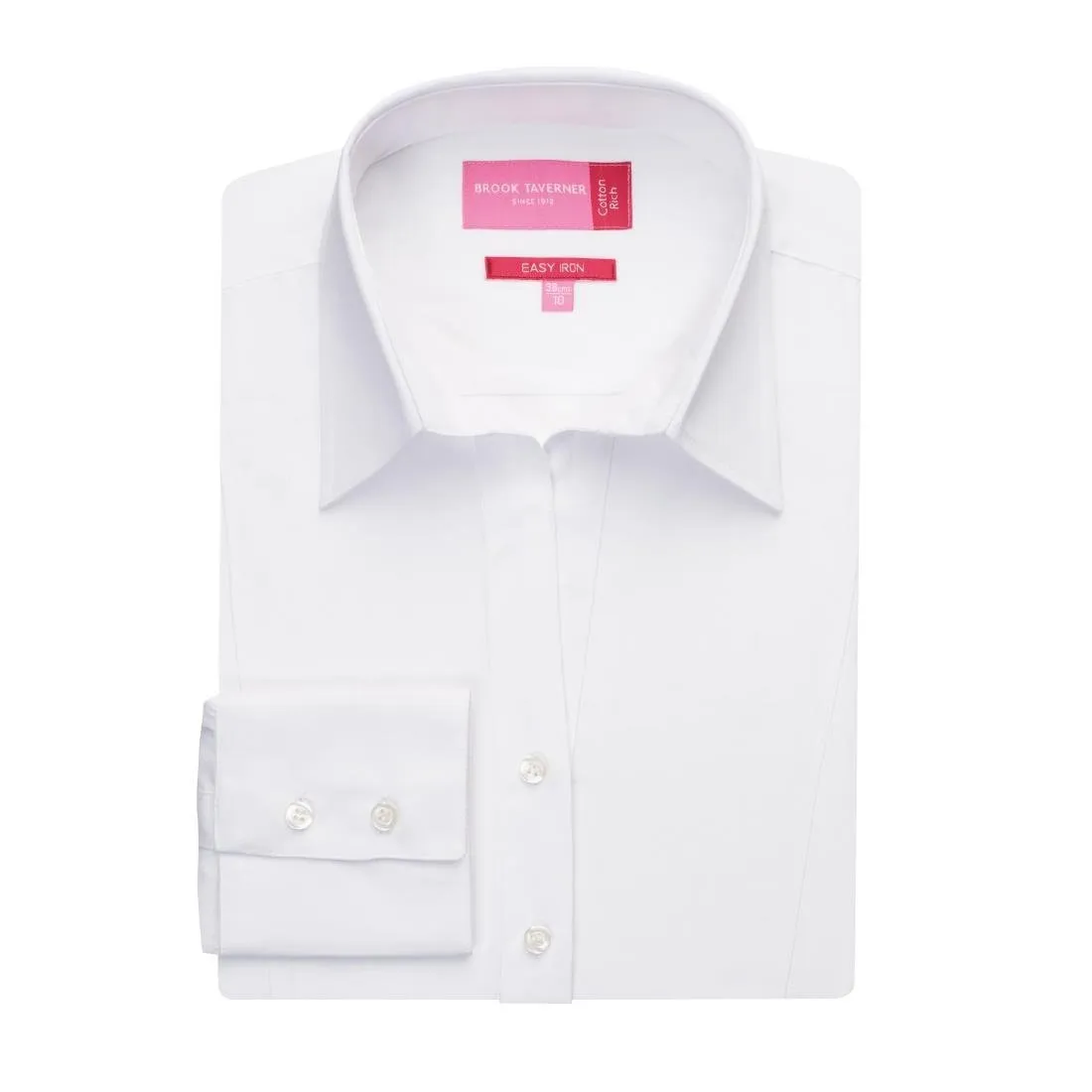 Brook Taverner Ladies Palena Long Sleeve Shirt White Size 14 - BA085-14