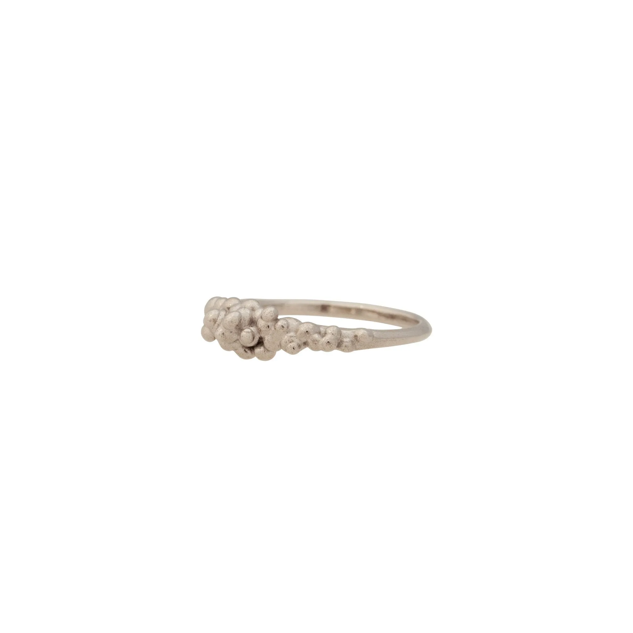 Caviar ~ Half Texture Ring in Gold