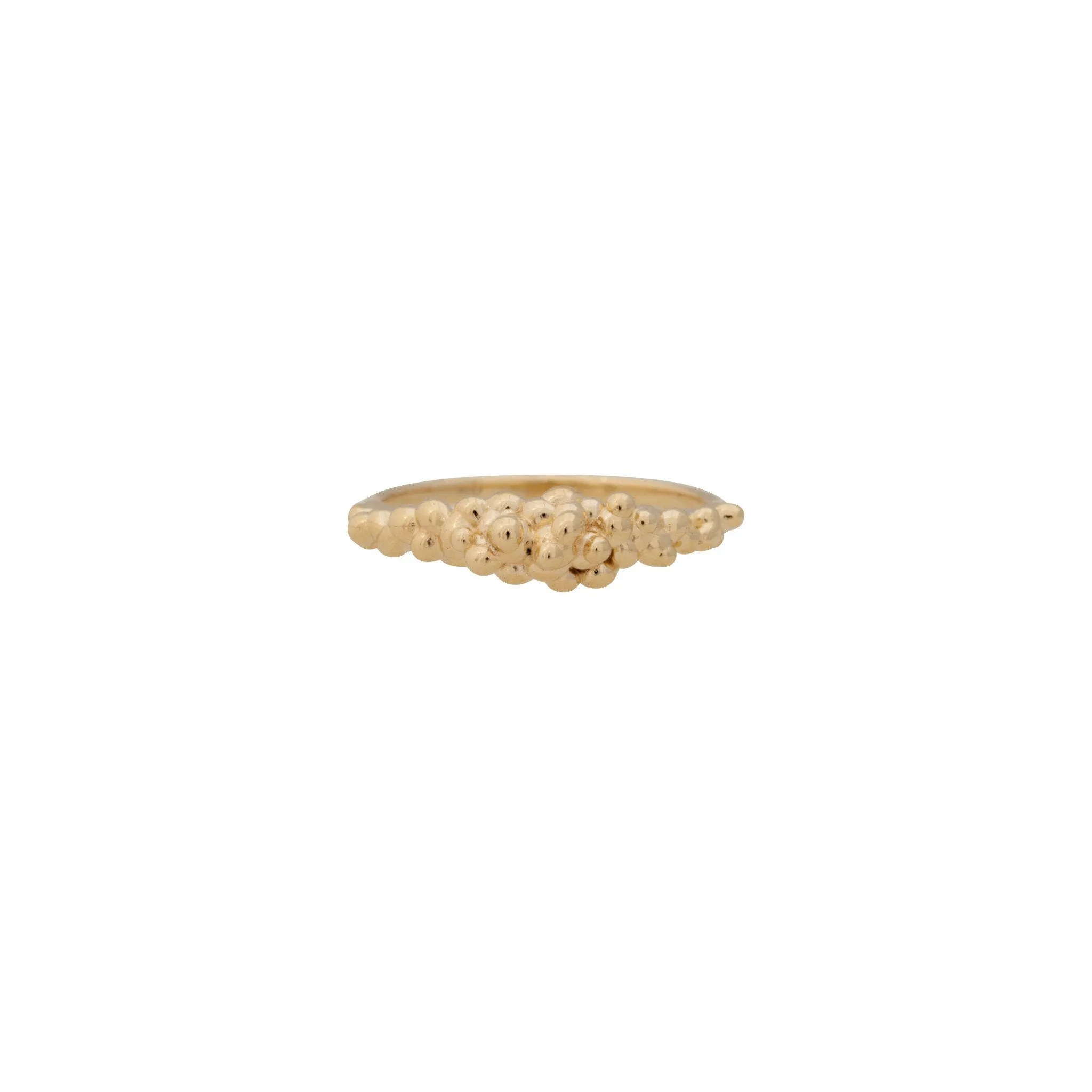 Caviar ~ Half Texture Ring in Gold