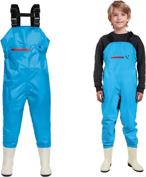 Chest Waders for Kids Youth Fishing Waders Waterproof Hunting Waders with Boots Nylon Waders for Toddler Children