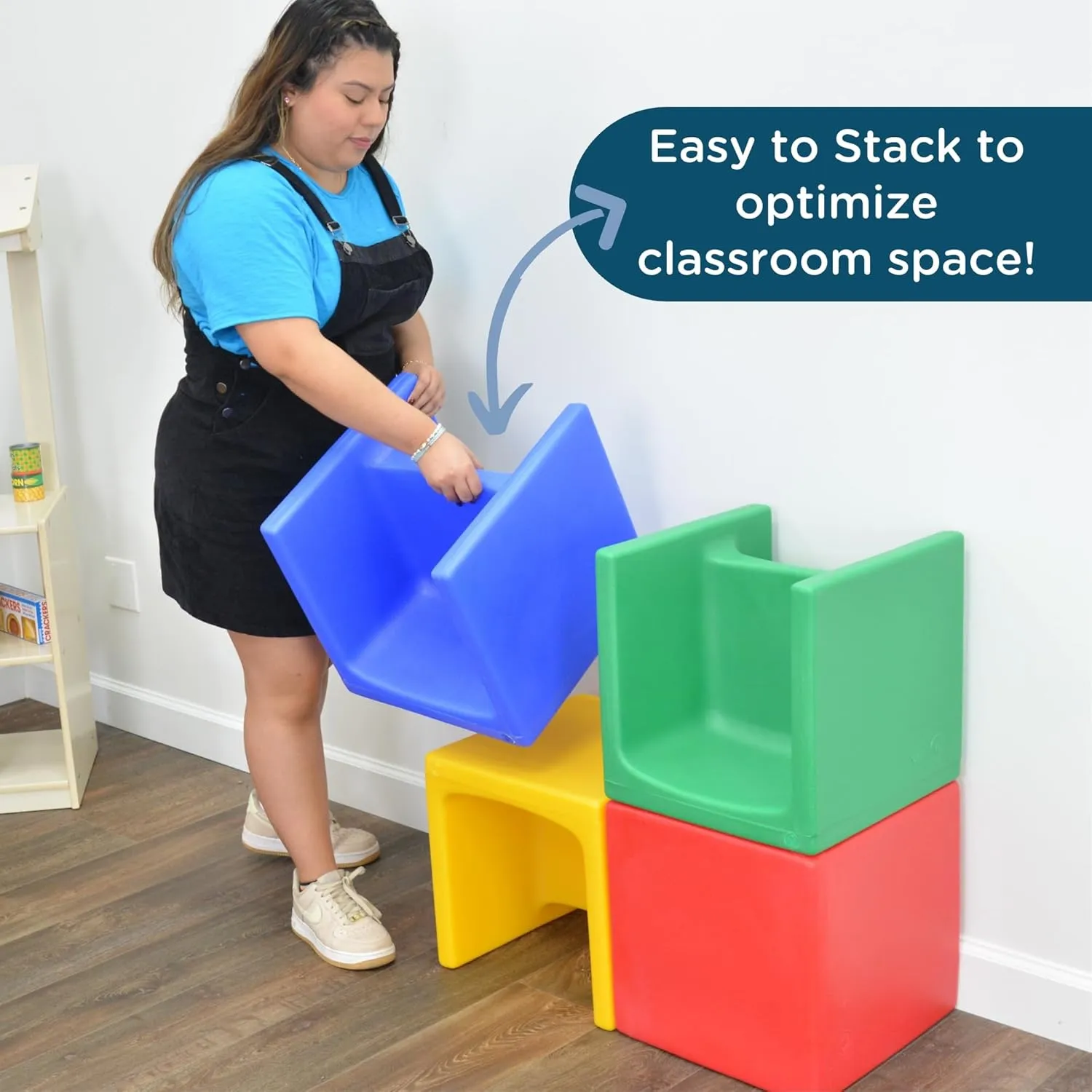 Children's Factory Cube Chair, Yellow, CF910-010, Flexible Seating Classroom Furniture for Kids Playroom, Daycare or Preschool, Toddler Reading Chair
