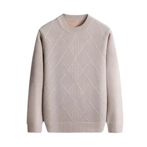Classic Diamond Geometric Knit Sweater for Men