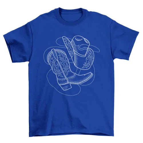 Cowboy Costume Set: Boot, Hat, T-Shirt