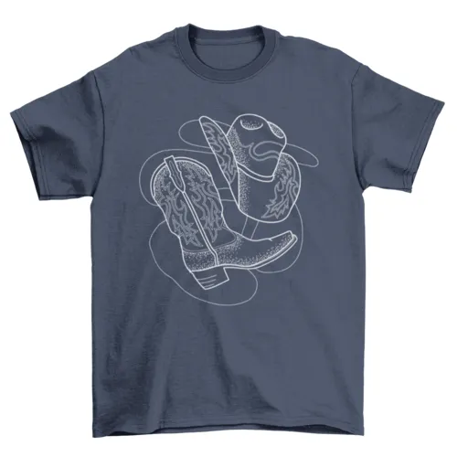Cowboy Costume Set: Boot, Hat, T-Shirt