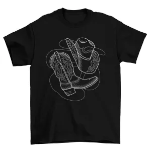Cowboy Costume Set: Boot, Hat, T-Shirt