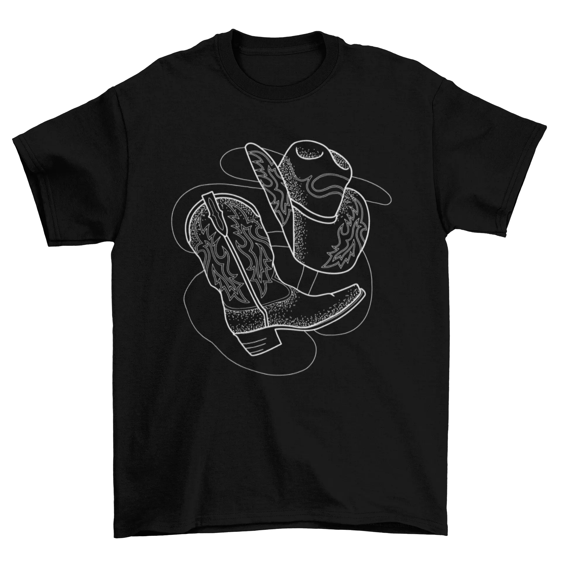 Cowboy Costume Set: Boot, Hat, T-Shirt
