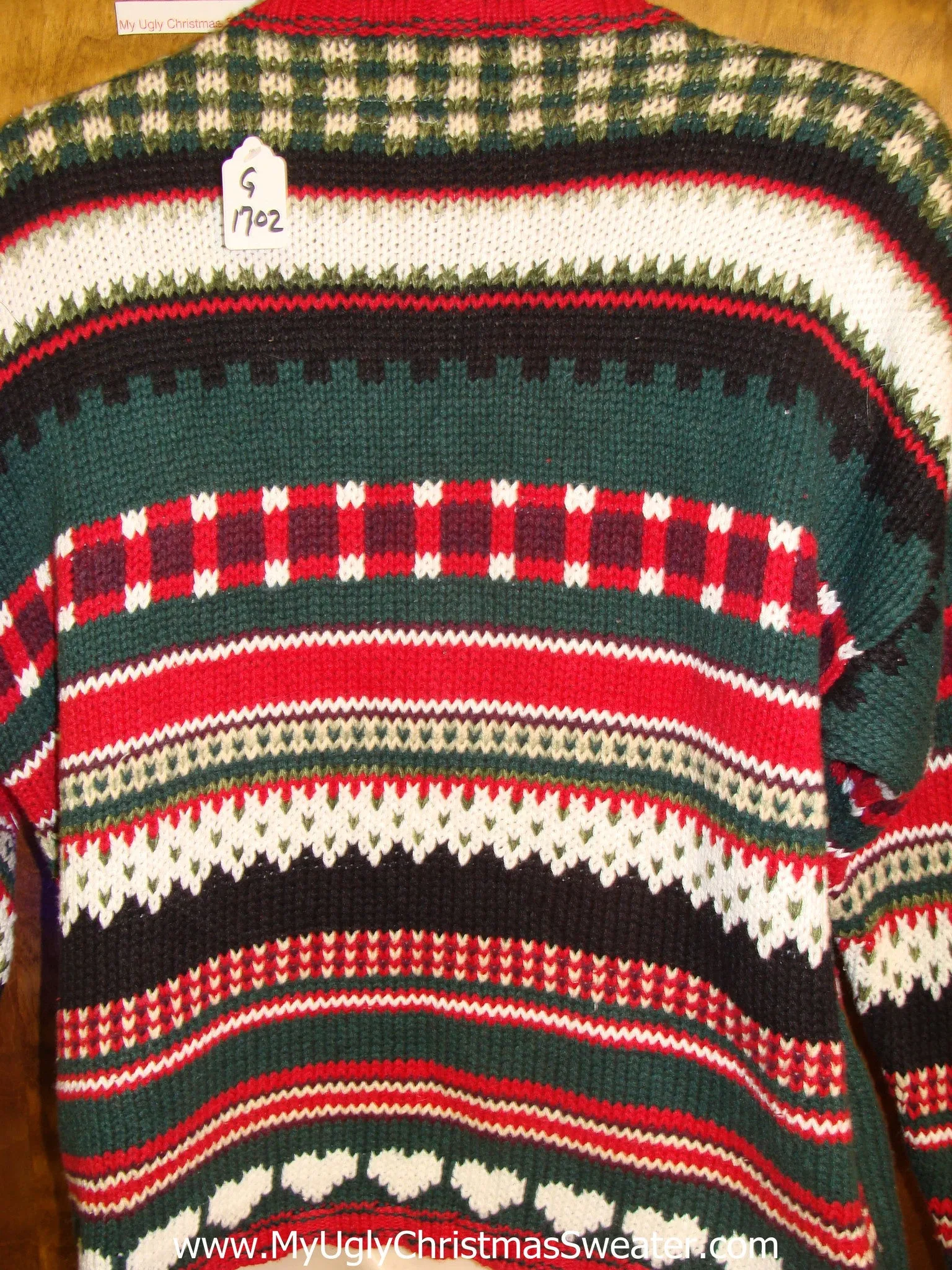 Geometric Mess from the 80s Light Up Ugly Xmas Sweater
