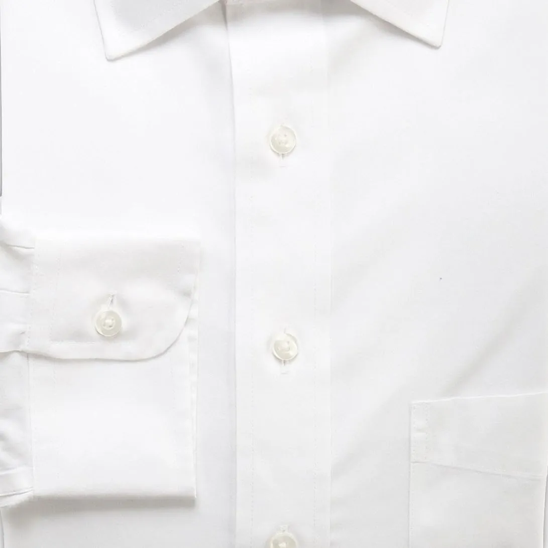 Gold Label Men's Big and Tall Non-Iron Wrinkle-Resistant Long Sleeve Pocket Dress Shirt with Spread Collar