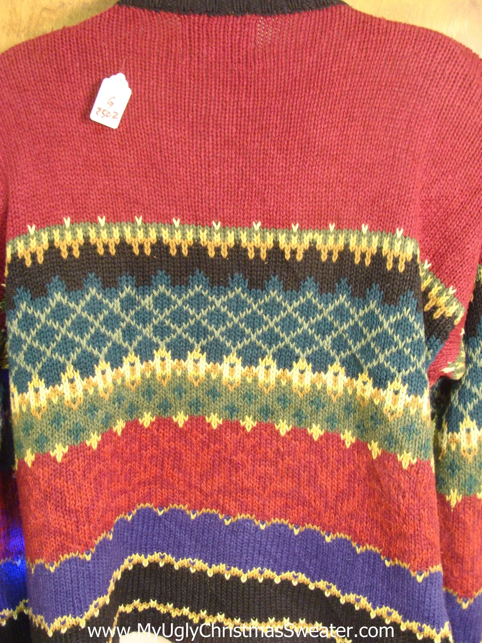 Horrific Mess of Color Light Up Cheesy Christmas Sweater