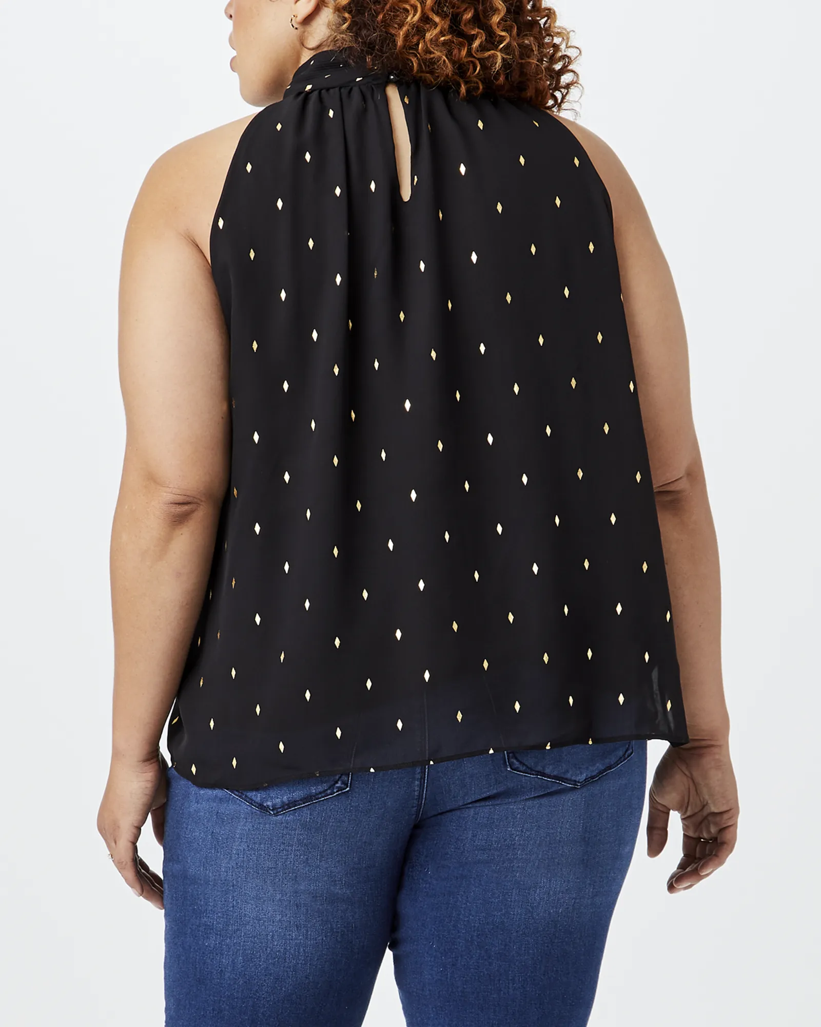 Kailani Sleeveless Blouse | Black / Gold