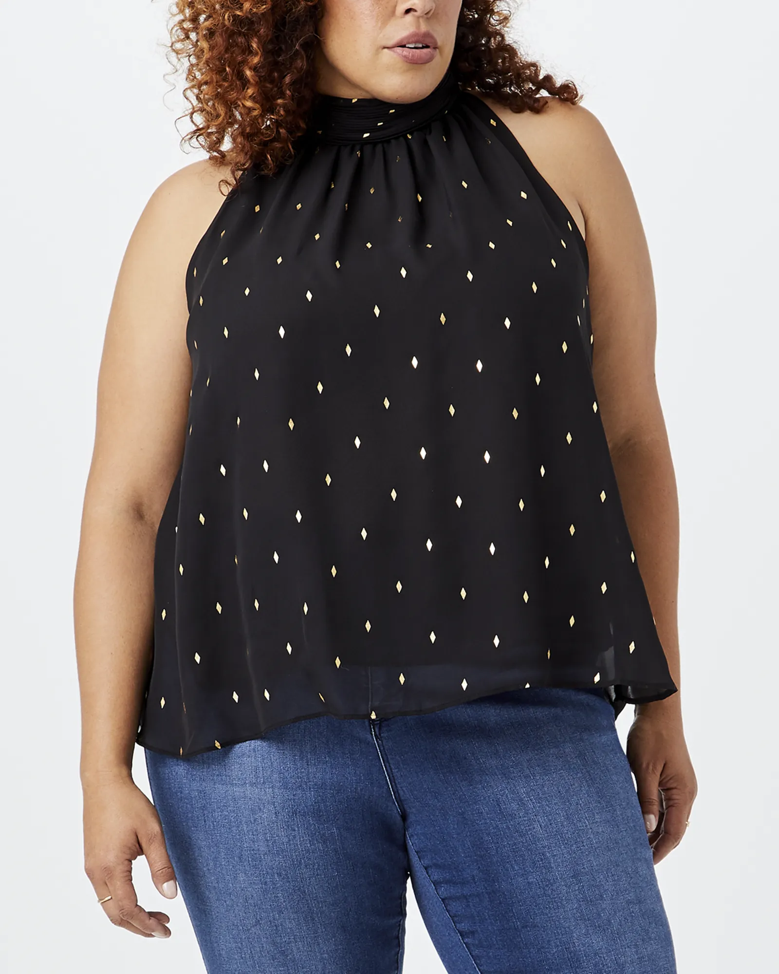 Kailani Sleeveless Blouse | Black / Gold