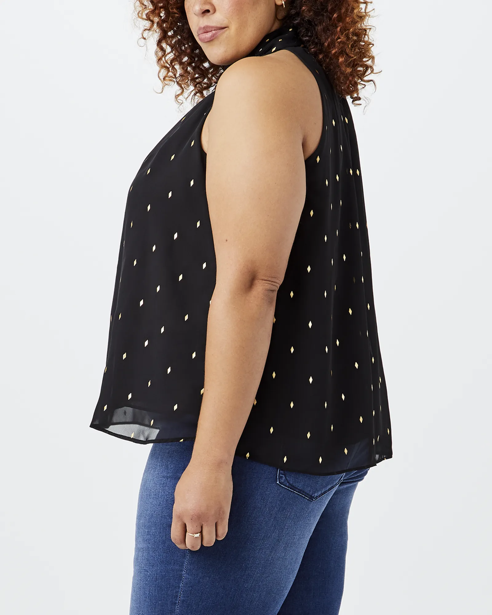 Kailani Sleeveless Blouse | Black / Gold