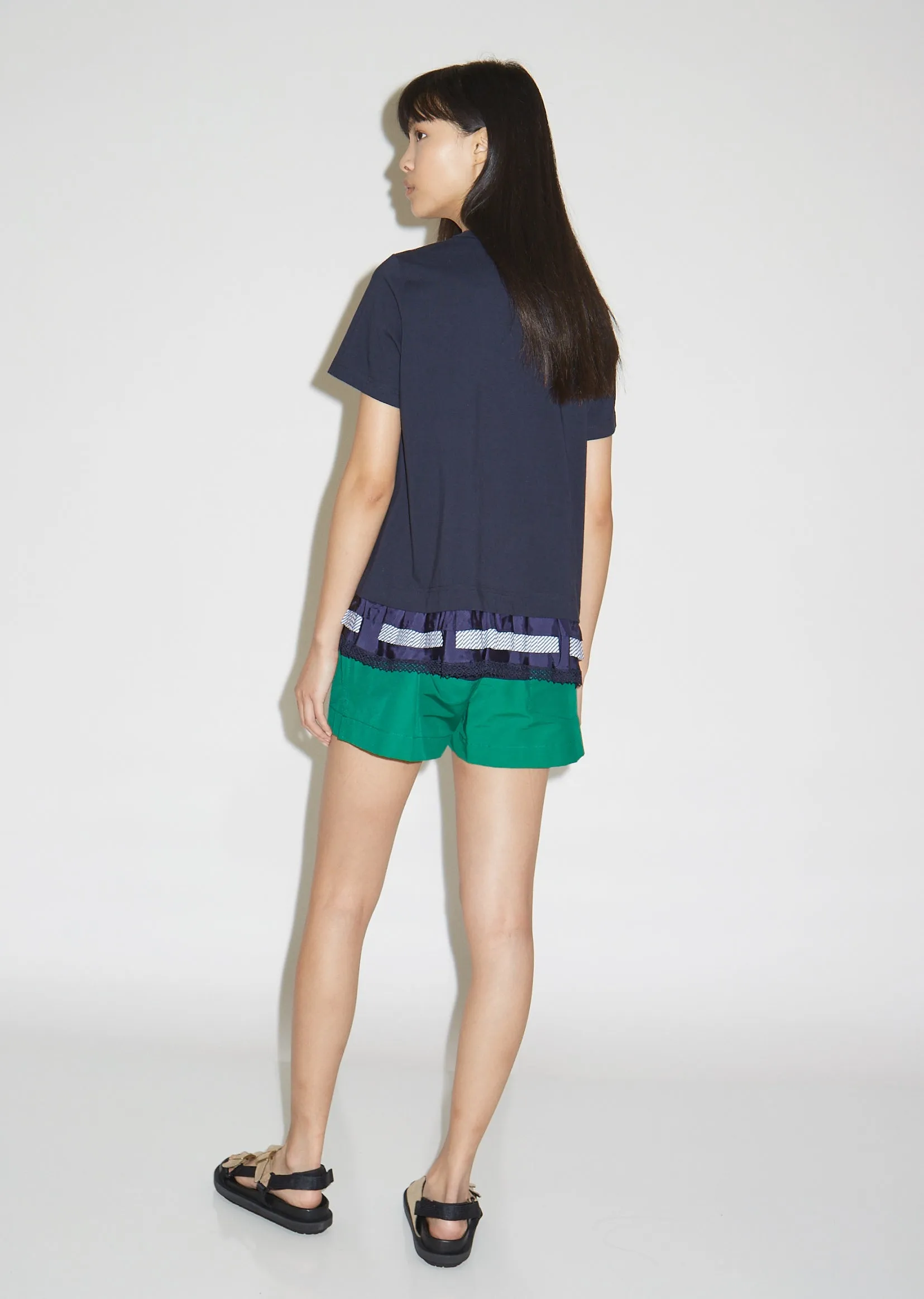 Layered Hem Cotton T-Shirt