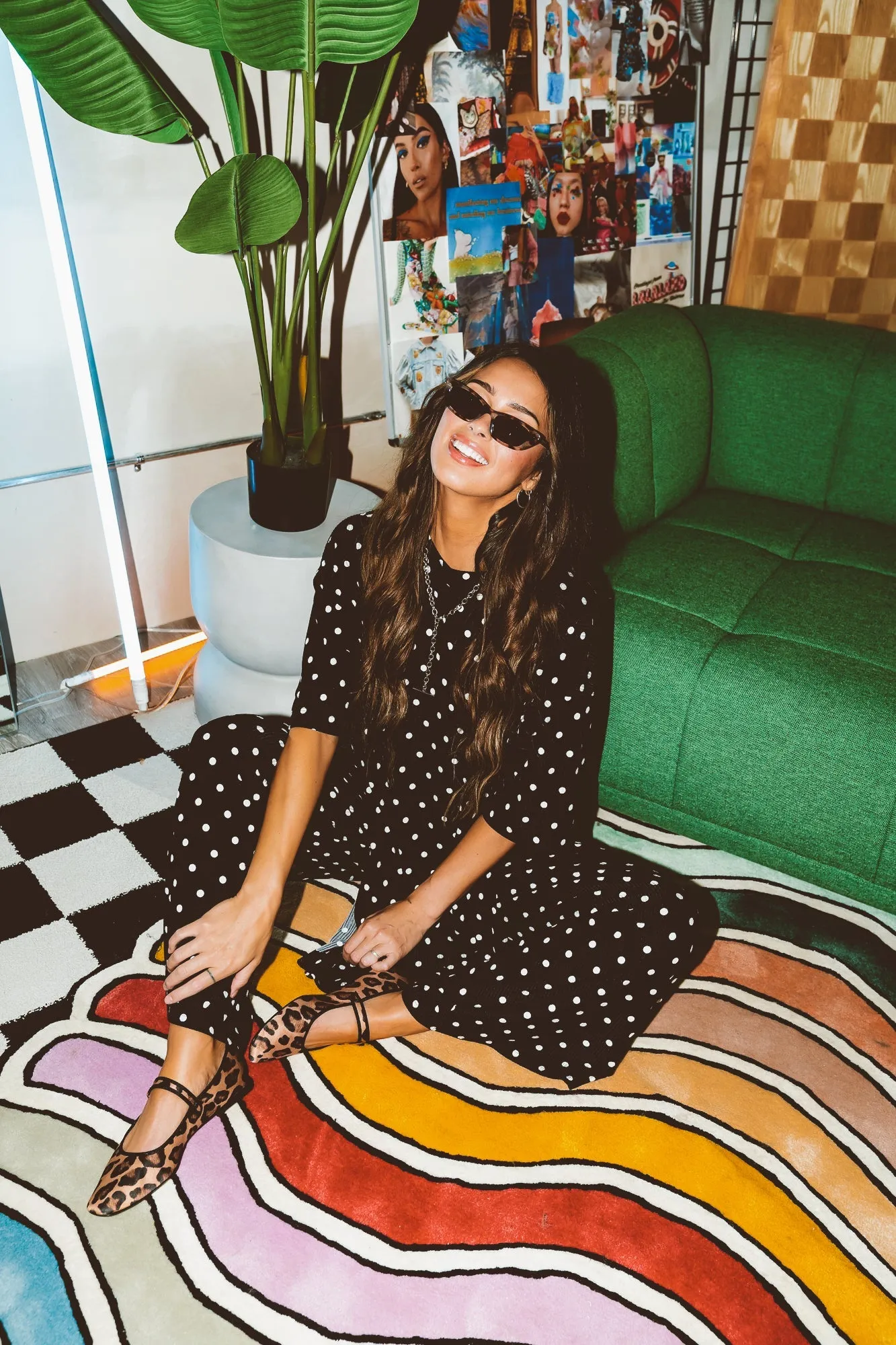 Leveled Up Ribbed Playsuit in Polka Dot