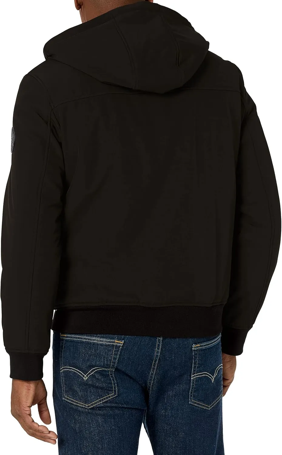 Levi's Men's Soft Shell Sherpa Lined Hooded Bomber Jacket