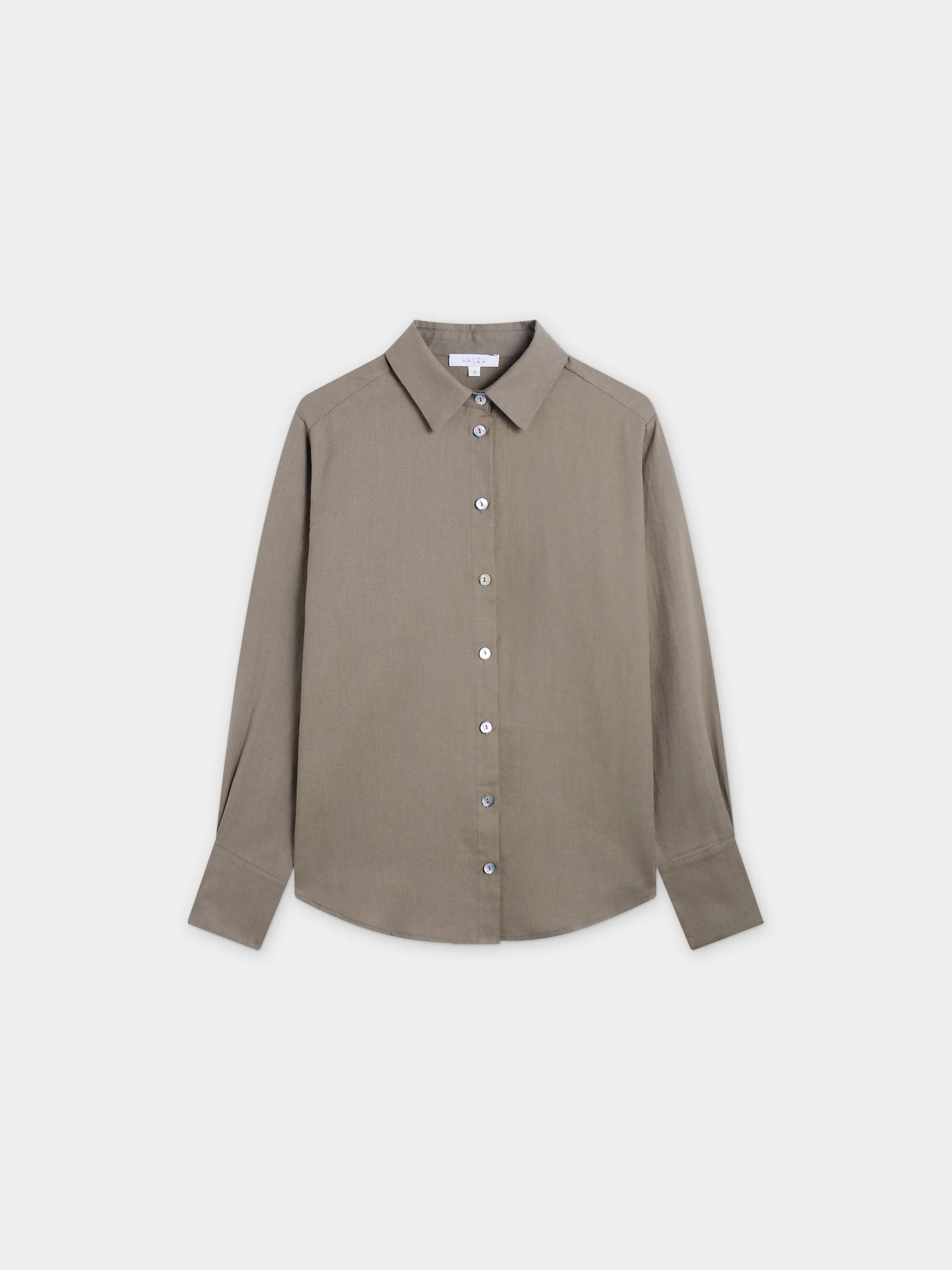 Linen Blouse-Olive