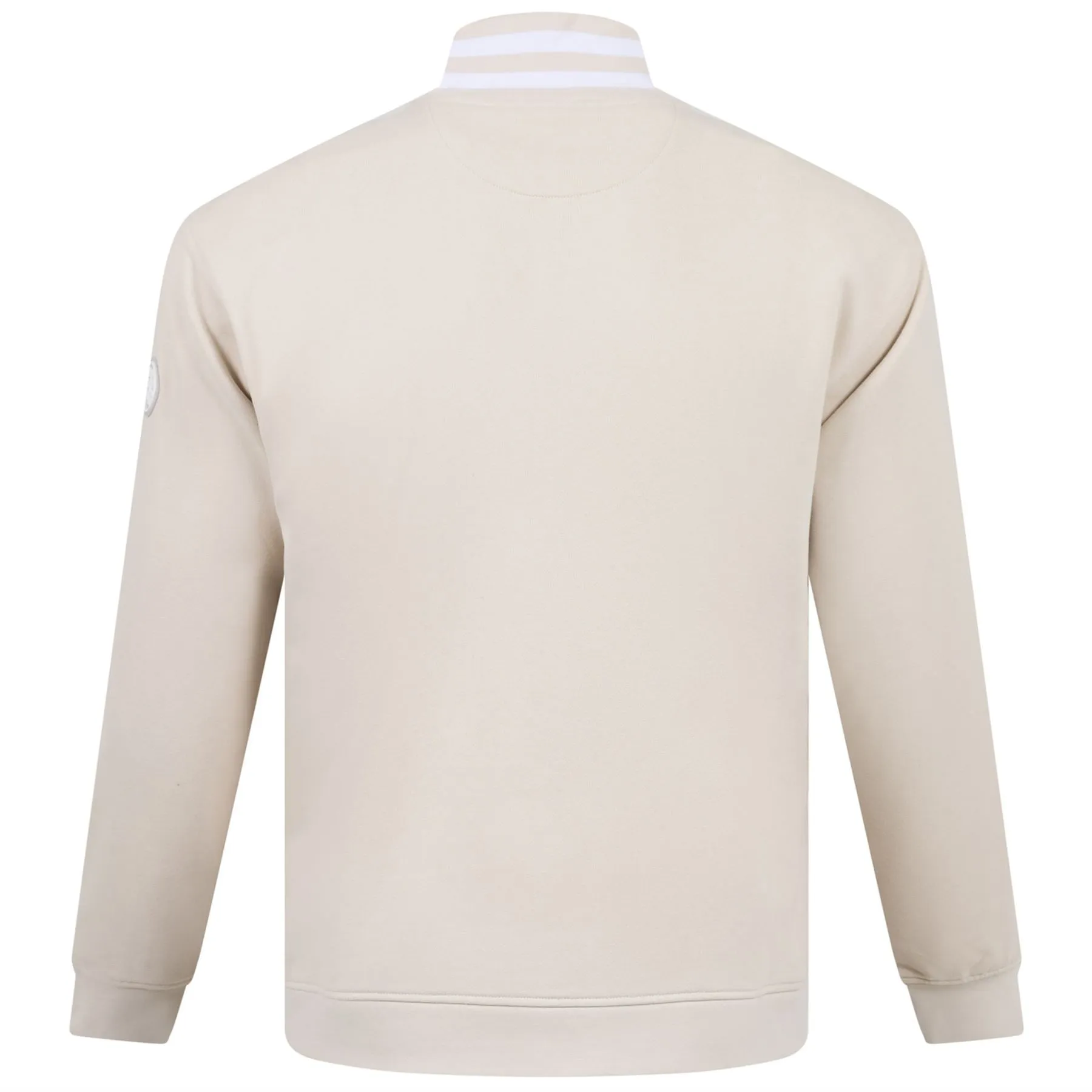 Loopback Quarter Zip Pullover Mid Stone - SS23