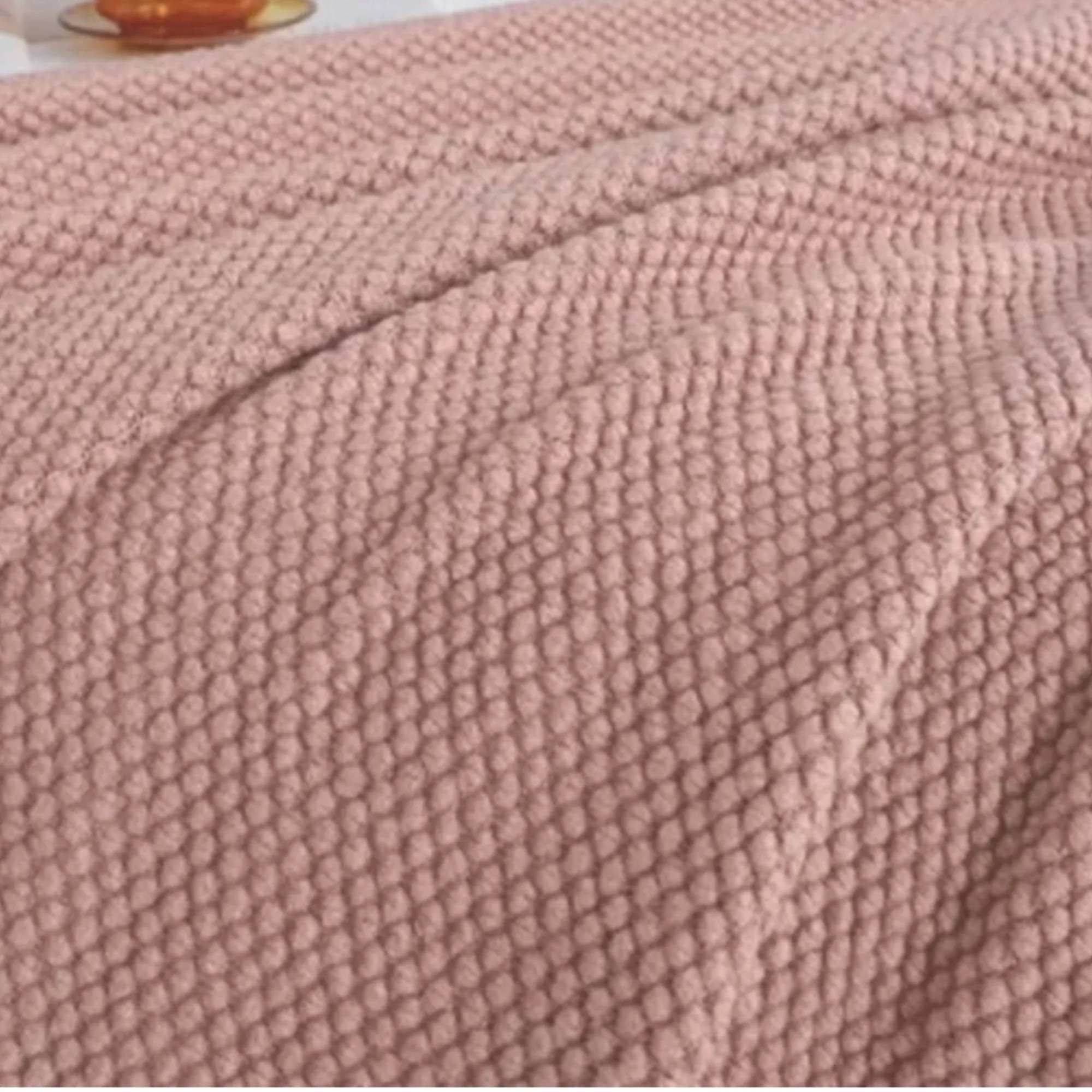 Soft Blanket, Dusty Rose Throw Blanket With Tassels, Size 50x90", Selmont Pink Throw Blanket for Couch/Home, Pink Blanket Gift For Women