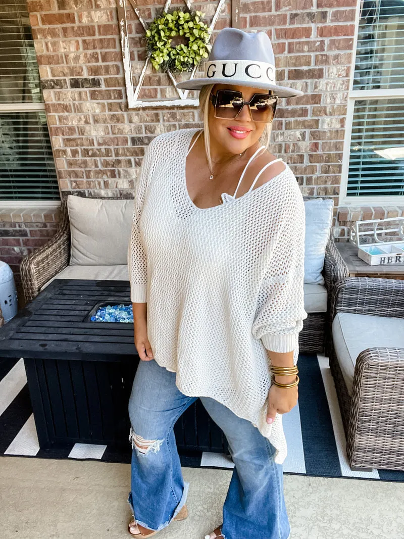 Soft Hi Lo Open Knit Sweater from Blakeley