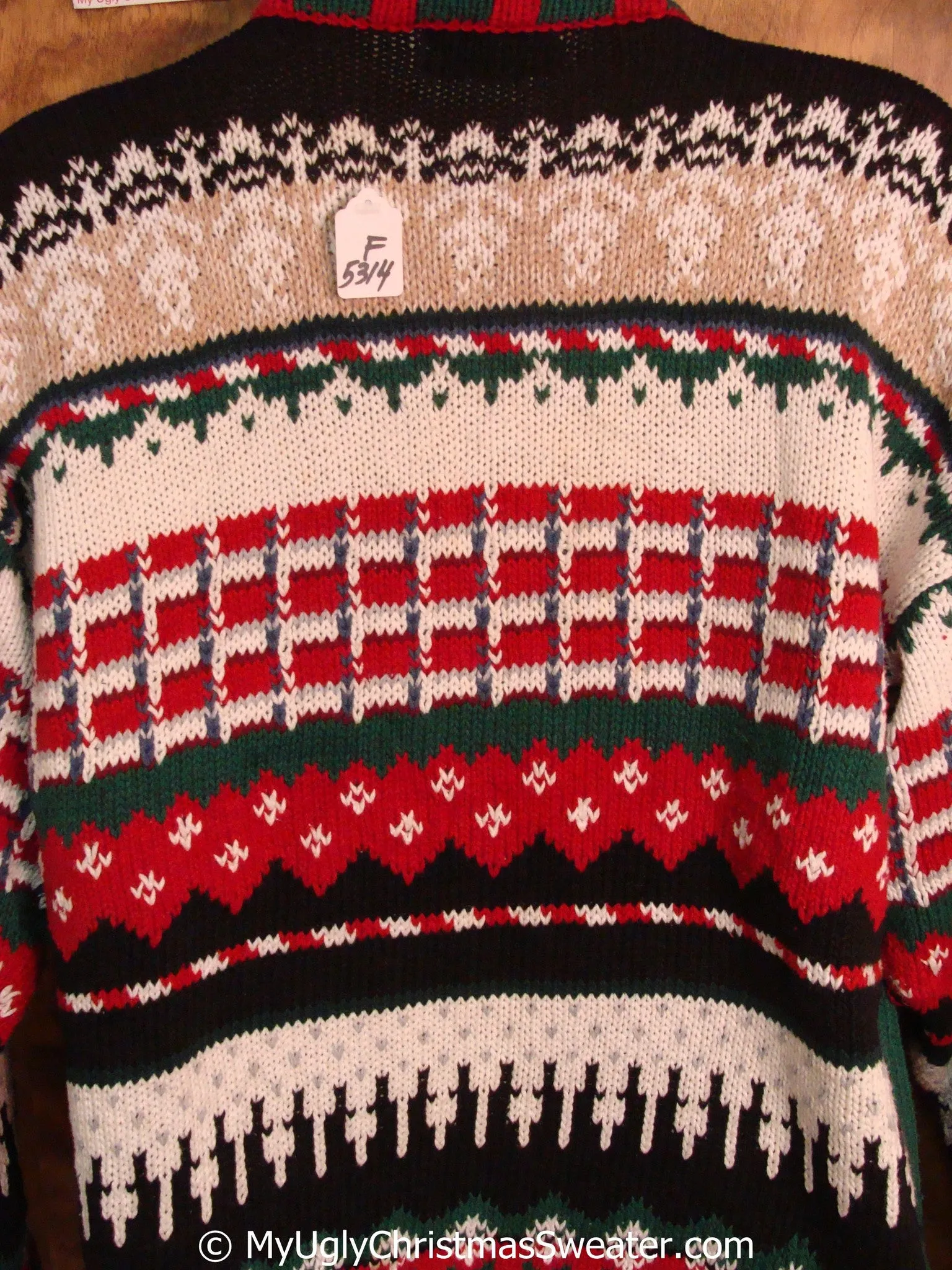 Tacky 80s Two Sided Colorful Christmas Sweater