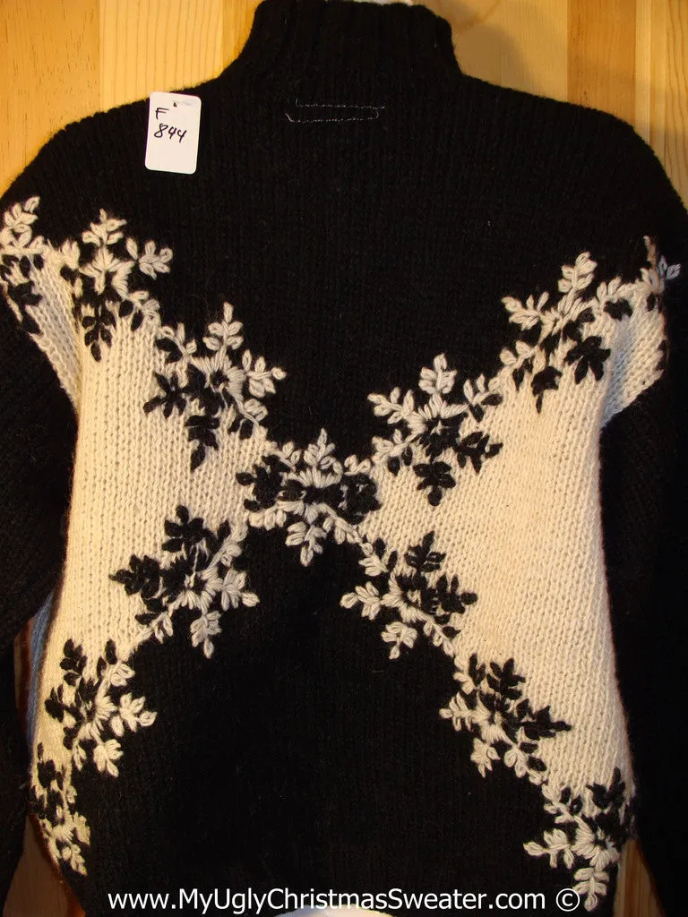 Tacky Christmas Sweater Party Ugly Sweater with Reindeer / Moose (f844)