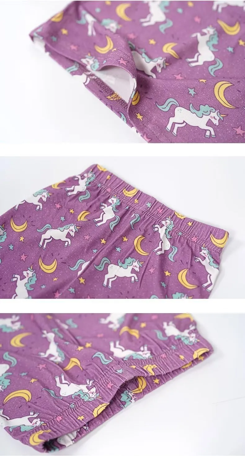 Teach Leanbh Toddler Baby Boys Girls Bamboo Viscose Pajamas Set Round Neck Long Sleeve Snug Fit Sleepwear Pjs 12M-5Y