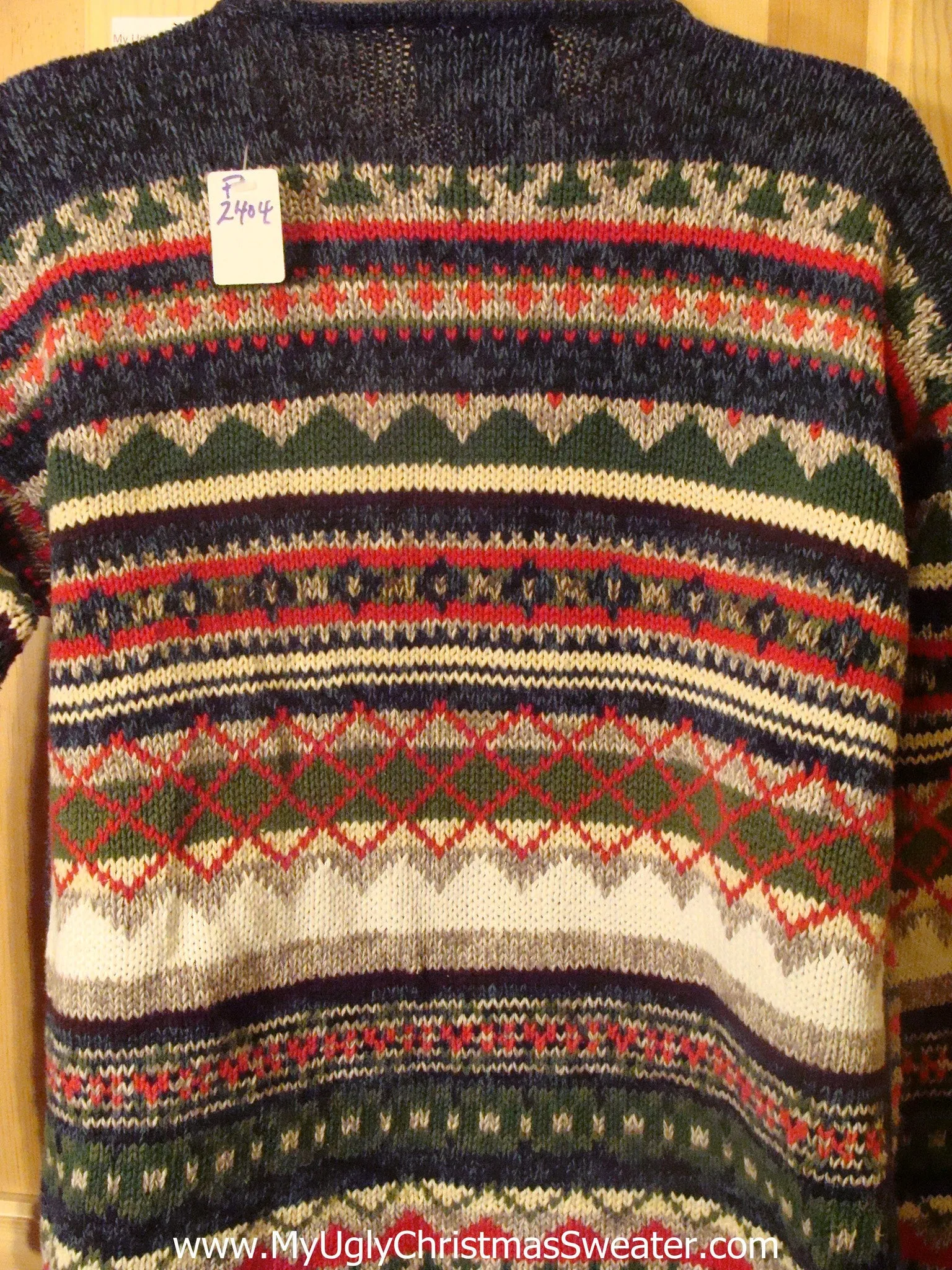 Ugly Xmas Sweater Festive 2sided Mess of Geometric Shapes