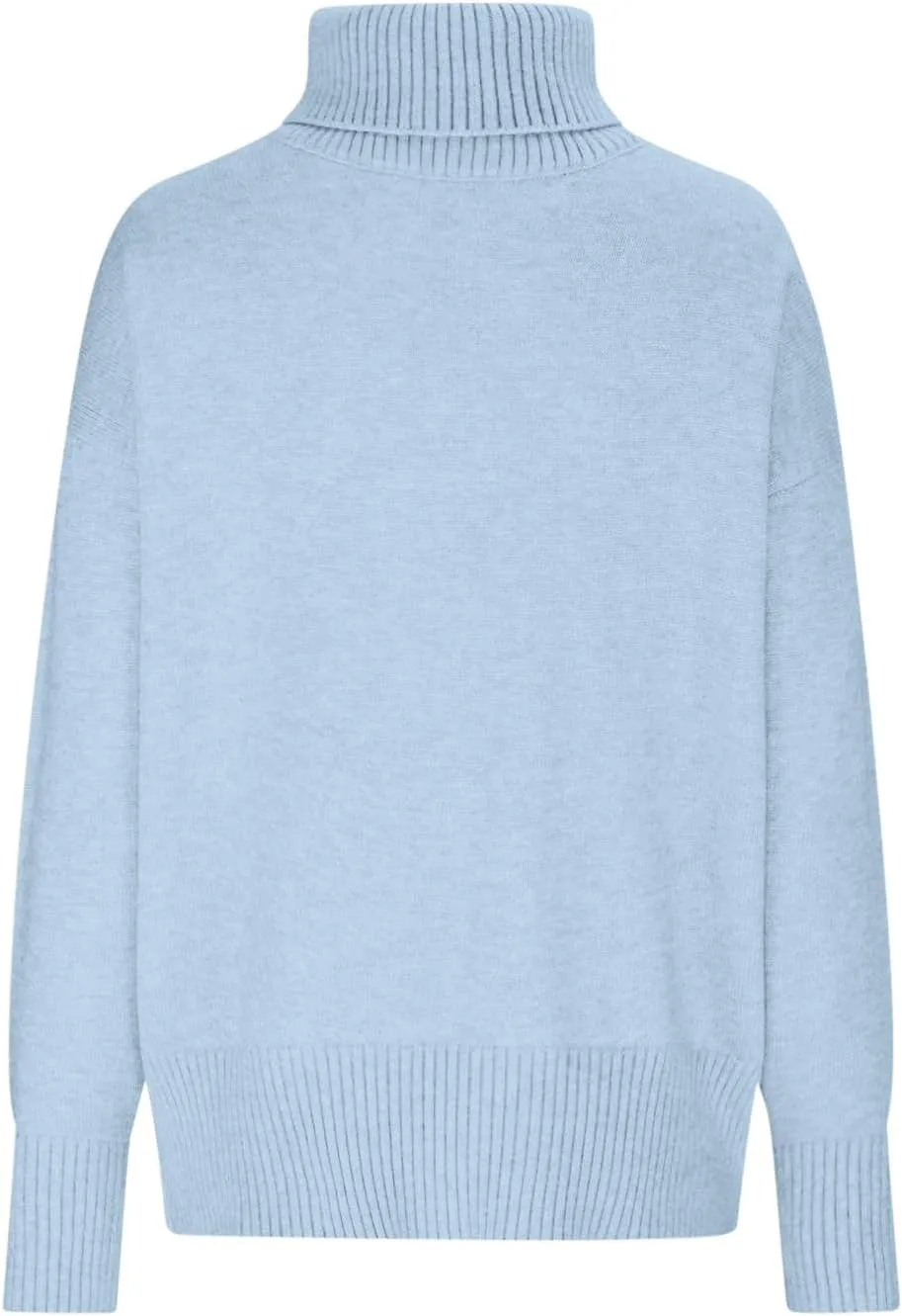 Women's 2024 Fall Turtleneck Long Sleeve Ribbed Knit Casual Soft Pullover Sweater Jumper Top Oversized Sweaters